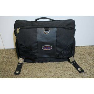 Excalibur Casino Hotel Las Vegas Messenger Laptop Bag Black Zipper Metal Buckles